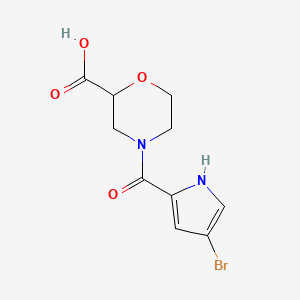 4-(4-bromo-1H-pyrrole-2-carbonyl)morpholine-2-carboxylic acid