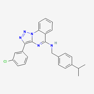 3-(3-chlorophenyl)-N-[4-(propan-2-yl)benzyl][1,2,3]triazolo[1,5-a]quinazolin-5-amine