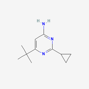 molecular formula C11H17N3 B1491590 6-Tert-butyl-2-cyclopropylpyrimidin-4-amine CAS No. 1249172-82-4