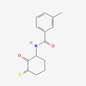 molecular formula C14H15NO2S B14915907 3-Methyl-N-(2-oxo-3-thioxocyclohexyl)benzamide 