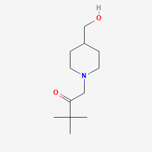 molecular formula C12H23NO2 B1491592 1-[4-(Hydroxymethyl)piperidin-1-yl]-3,3-dimethylbutan-2-one CAS No. 1247193-70-9