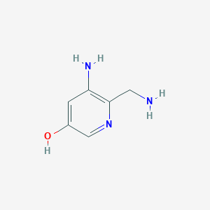 molecular formula C6H9N3O B14915924 5-Amino-6-(aminomethyl)pyridin-3-ol 