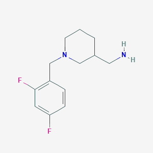 {1-[(2,4-Difluorophenyl)methyl]piperidin-3-yl}methanamine