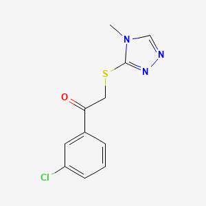 1-(3-chlorophenyl)-2-[(4-methyl-4H-1,2,4-triazol-3-yl)sulfanyl]ethan-1-one