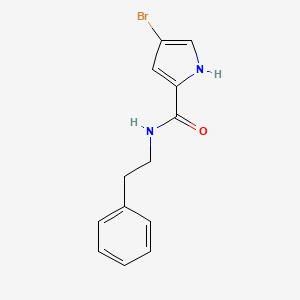 molecular formula C13H13BrN2O B14915955 4-Bromo-N-phenethyl-1h-pyrrole-2-carboxamide 