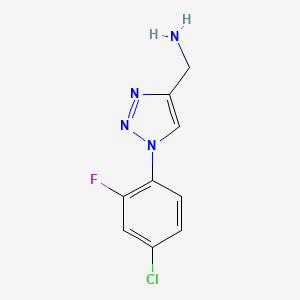 [1-(4-chloro-2-fluorophenyl)-1H-1,2,3-triazol-4-yl]methanamine