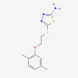 5-((2-(2,5-Dimethylphenoxy)ethyl)thio)-1,3,4-thiadiazol-2-amine