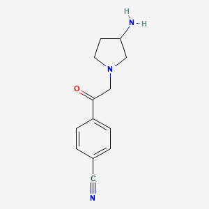 4-(2-(3-Aminopyrrolidin-1-yl)acetyl)benzonitrile