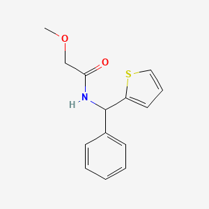 molecular formula C14H15NO2S B14915977 2-Methoxy-N-(phenyl(thiophen-2-yl)methyl)acetamide 