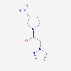 1-(3-aminopyrrolidin-1-yl)-2-(1H-pyrazol-1-yl)ethan-1-one