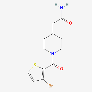 molecular formula C12H15BrN2O2S B14915997 2-(1-(3-Bromothiophene-2-carbonyl)piperidin-4-yl)acetamide 