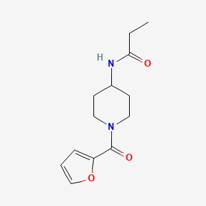 molecular formula C13H18N2O3 B14916016 n-(1-(Furan-2-carbonyl)piperidin-4-yl)propionamide 