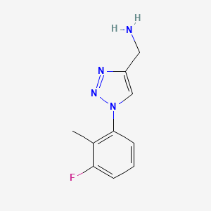 molecular formula C10H11FN4 B1491602 [1-(3-氟-2-甲基苯基)-1H-1,2,3-三唑-4-基]甲胺 CAS No. 1251294-45-7