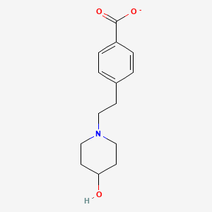 molecular formula C14H18NO3- B14916028 4-(2-(4-Hydroxypiperidin-1-yl)ethyl)benzoate 