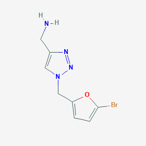 molecular formula C8H9BrN4O B1491603 {1-[(5-bromofuran-2-yl)methyl]-1H-1,2,3-triazol-4-yl}methanamine CAS No. 1249256-89-0