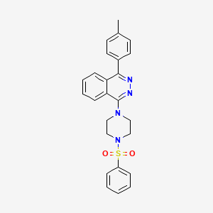 molecular formula C25H24N4O2S B14916066 1-(4-Methylphenyl)-4-[4-(phenylsulfonyl)piperazin-1-yl]phthalazine 