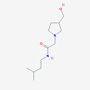 molecular formula C12H24N2O2 B1491609 2-[3-(hydroxymethyl)pyrrolidin-1-yl]-N-(3-methylbutyl)acetamide CAS No. 1248600-13-6