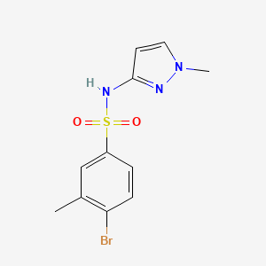 molecular formula C11H12BrN3O2S B14916099 4-Bromo-3-methyl-n-(1-methyl-1h-pyrazol-3-yl)benzenesulfonamide 