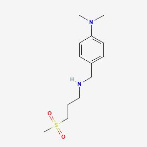 molecular formula C13H22N2O2S B14916135 n,n-Dimethyl-4-(((3-(methylsulfonyl)propyl)amino)methyl)aniline 