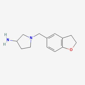 molecular formula C13H18N2O B1491618 1-((2,3-Dihydrobenzofuran-5-yl)methyl)pyrrolidin-3-amine CAS No. 1247054-51-8