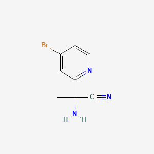 molecular formula C8H8BrN3 B14916192 2-Amino-2-(4-bromopyridin-2-yl)propanenitrile 