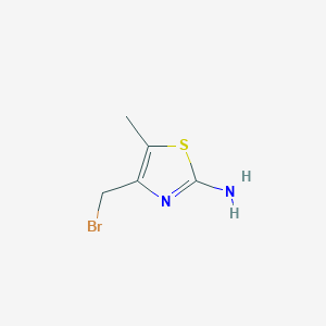 molecular formula C5H7BrN2S B14916210 4-(Bromomethyl)-5-methyl-1,3-thiazol-2-amine 