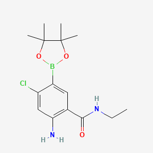 2-Amino-4-chloro-N-ethyl-5-(4,4,5,5-tetramethyl-1,3,2-dioxaborolan-2-yl)benzamide