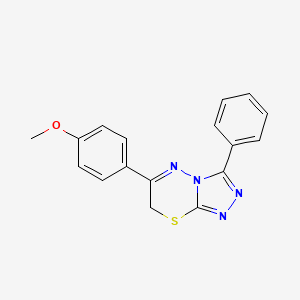 molecular formula C17H14N4OS B14916234 6-(4-methoxyphenyl)-3-phenyl-7H-[1,2,4]triazolo[3,4-b][1,3,4]thiadiazine 