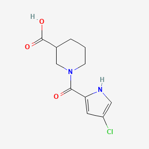 molecular formula C11H13ClN2O3 B14916246 1-(4-chloro-1H-pyrrole-2-carbonyl)piperidine-3-carboxylic acid 