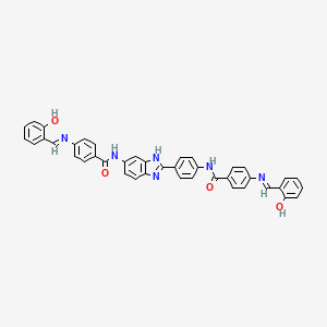 4-{[(E)-(2-hydroxyphenyl)methylidene]amino}-N-[4-(6-{[(4-{[(E)-(2-hydroxyphenyl)methylidene]amino}phenyl)carbonyl]amino}-1H-benzimidazol-2-yl)phenyl]benzamide