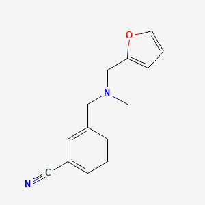 3-(((Furan-2-ylmethyl)(methyl)amino)methyl)benzonitrile