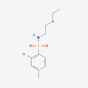 molecular formula C11H16BrNO3S B14916307 2-bromo-N-(2-ethoxyethyl)-4-methylbenzenesulfonamide 