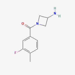 molecular formula C11H13FN2O B1491631 (3-Aminoazetidin-1-yl)(3-fluoro-4-methylphenyl)methanone CAS No. 1341865-38-0