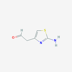 molecular formula C5H6N2OS B14916328 2-(2-Aminothiazol-4-yl)acetaldehyde 