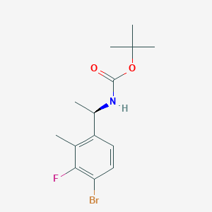 molecular formula C14H19BrFNO2 B14916332 (R)-tert-Butyl (1-(4-bromo-3-fluoro-2-methylphenyl)ethyl)carbamate 