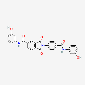 N-(3-hydroxyphenyl)-2-{4-[(3-hydroxyphenyl)carbamoyl]phenyl}-1,3-dioxo-2,3-dihydro-1H-isoindole-5-carboxamide