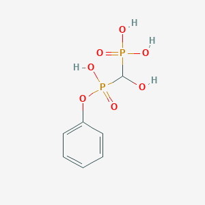 molecular formula C7H10O7P2 B14916347 [Hydroxy-[hydroxy(phenoxy)phosphoryl]methyl]phosphonic acid 