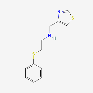 molecular formula C12H14N2S2 B14916375 2-(Phenylthio)-N-(thiazol-4-ylmethyl)ethan-1-amine 