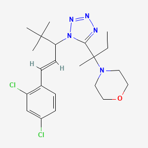 molecular formula C22H31Cl2N5O B14916378 4-(1-{1-[1-tert-butyl-3-(2,4-dichlorophenyl)-2-propen-1-yl]-1H-tetrazol-5-yl}-1-methylpropyl)morpholine 