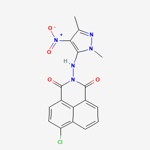 molecular formula C17H12ClN5O4 B14916383 6-chloro-2-[(1,3-dimethyl-4-nitro-1H-pyrazol-5-yl)amino]-1H-benzo[de]isoquinoline-1,3(2H)-dione 