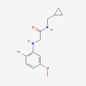 molecular formula C13H17BrN2O2 B14916394 2-((2-Bromo-5-methoxyphenyl)amino)-N-(cyclopropylmethyl)acetamide 