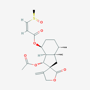 molecular formula C21H28O7S B149164 [(2R,3R,3Ar,4S,7S,7aR)-3-乙酰氧基-7,7a-二甲基-4'-甲亚甲基-2'-氧代螺[3,3a,4,5,6,7-六氢-1H-茚-2,3'-氧杂环戊烷]-4-基] (Z)-3-[(R)-甲基亚磺酰基]丙-2-烯酸酯 CAS No. 226711-23-5