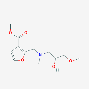 molecular formula C12H19NO5 B14916439 Methyl 2-(((2-hydroxy-3-methoxypropyl)(methyl)amino)methyl)furan-3-carboxylate 