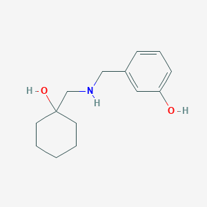 molecular formula C14H21NO2 B14916465 3-((((1-Hydroxycyclohexyl)methyl)amino)methyl)phenol 