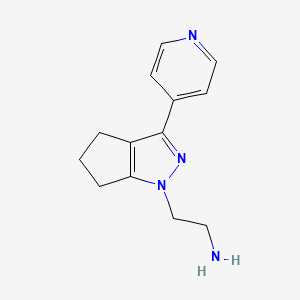 2-(3-(pyridin-4-yl)-5,6-dihydrocyclopenta[c]pyrazol-1(4H)-yl)ethan-1-amine