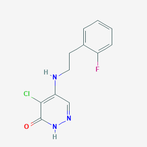 4-Chloro-5-((2-fluorophenethyl)amino)pyridazin-3(2h)-one