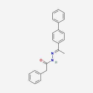 molecular formula C22H20N2O B14916575 N'-[1-(4-biphenylyl)ethylidene]-2-phenylacetohydrazide 