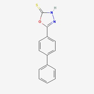 molecular formula C14H10N2OS B14916598 5-[1,1'-Biphenyl]-4-yl-1,3,4-oxadiazole-2(3H)-thione 