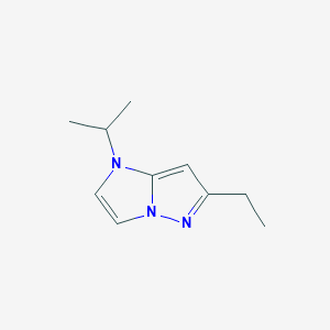 molecular formula C10H15N3 B1491661 6-乙基-1-异丙基-1H-咪唑并[1,2-b]吡唑 CAS No. 2098141-14-9