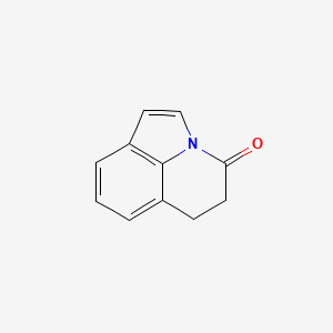 molecular formula C11H9NO B14916611 5,6-Dihydro-4H-pyrrolo[3,2,1-ij]quinolin-4-one 